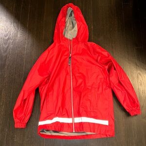 Charles River waterproof rain jacket with hood red boys size medium